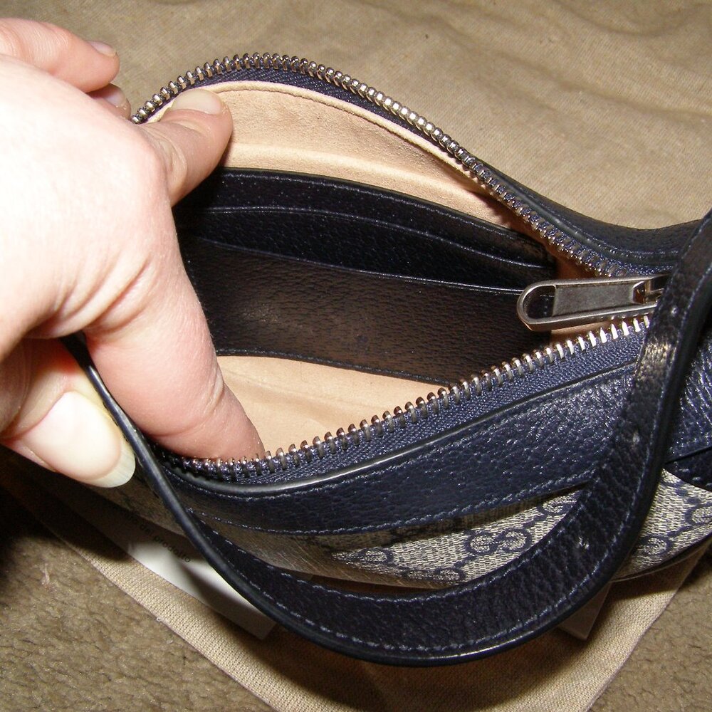 โค๏ธ๐ NEW Gucci Ophidia Mini Bag Blue GG Supreme monogram canvas SOLD OUT - Picture 11 of 13